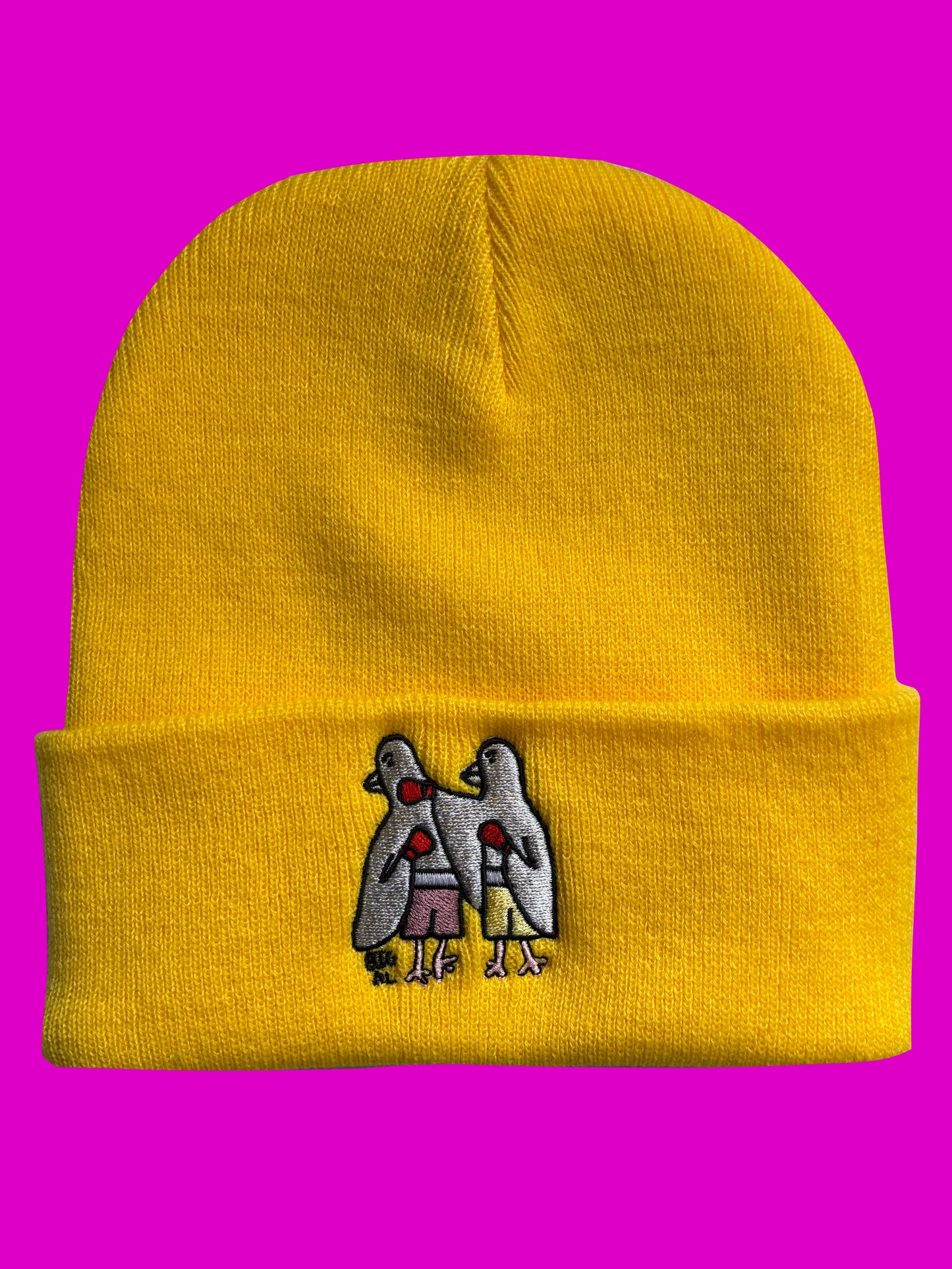 Pigeons Boxing Beanie