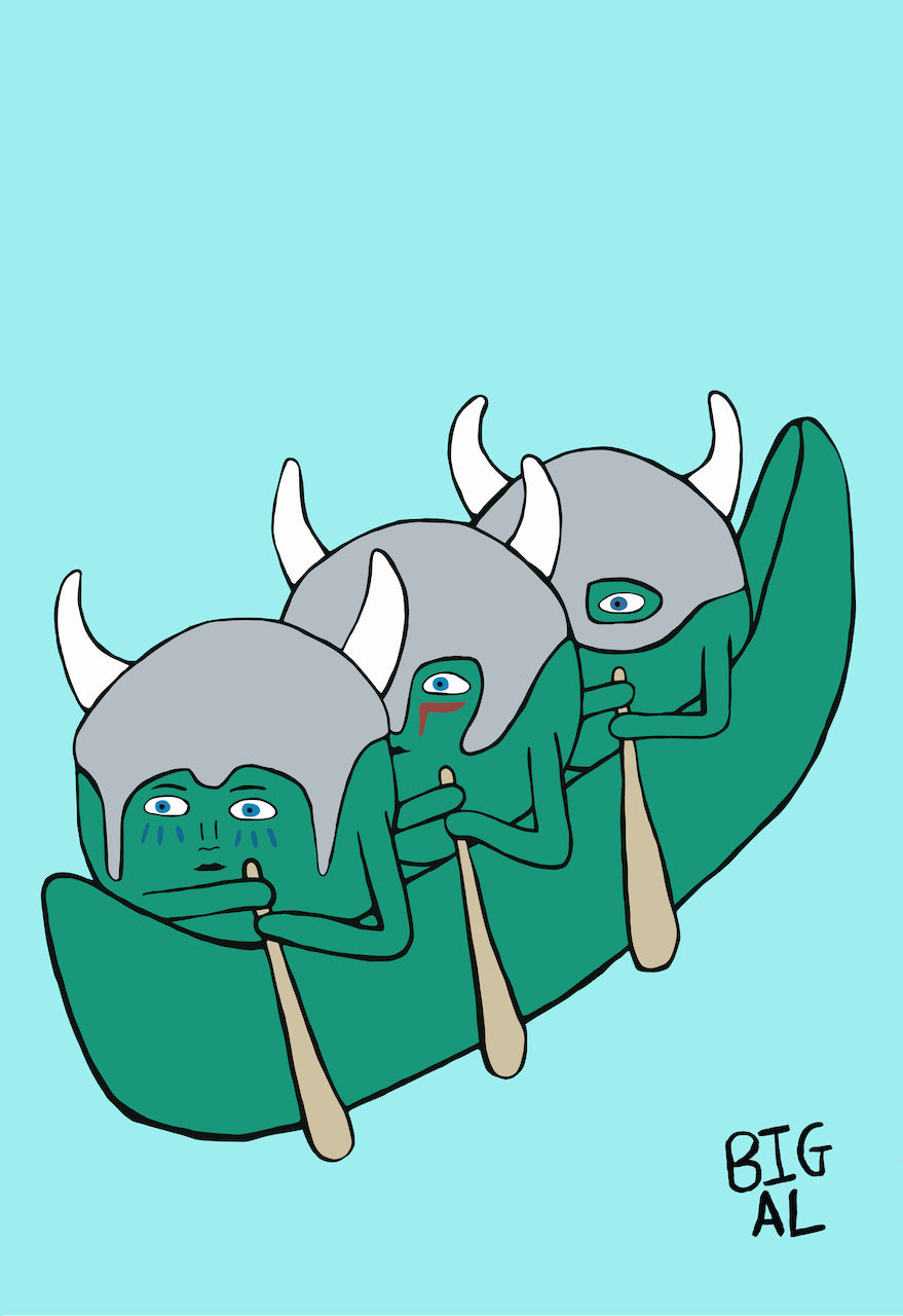 A4 Viking Peas Print