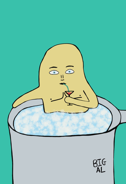 Potato in a Hot Tub Print