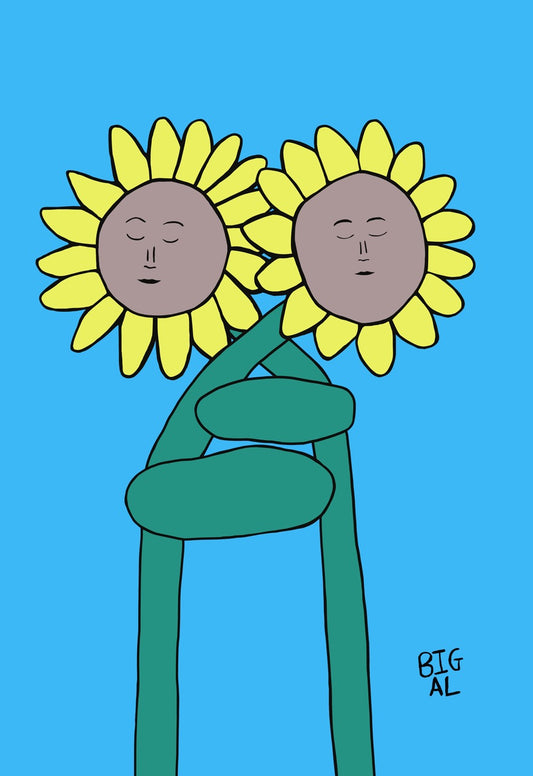 Sunflowers Hugging