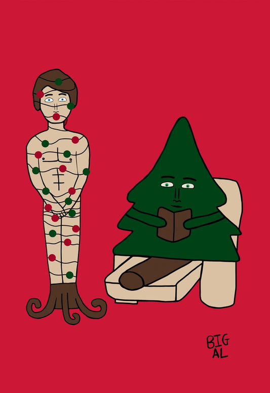 Human Christmas Tree Christmas Card A6 (4 for £15)