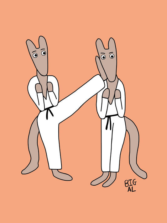 Karate Kangaroo Print