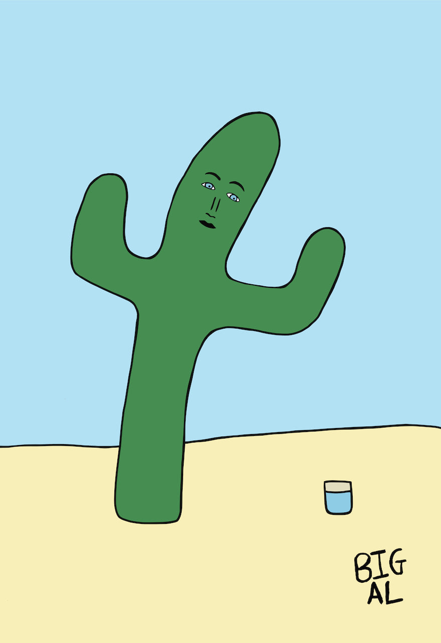 A4 The Cactus and The Water Print