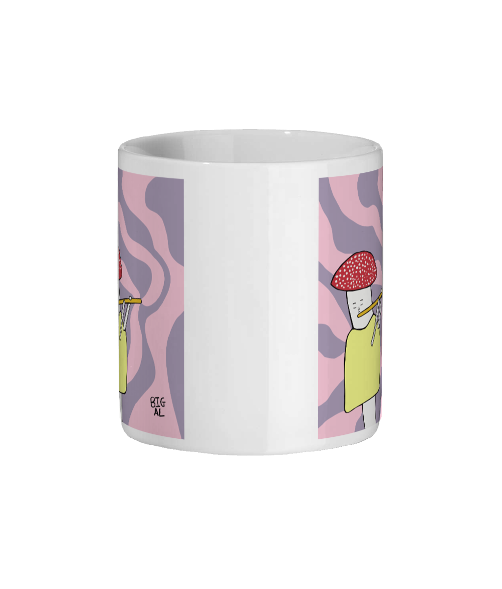 Mug Mushroom playing Flute