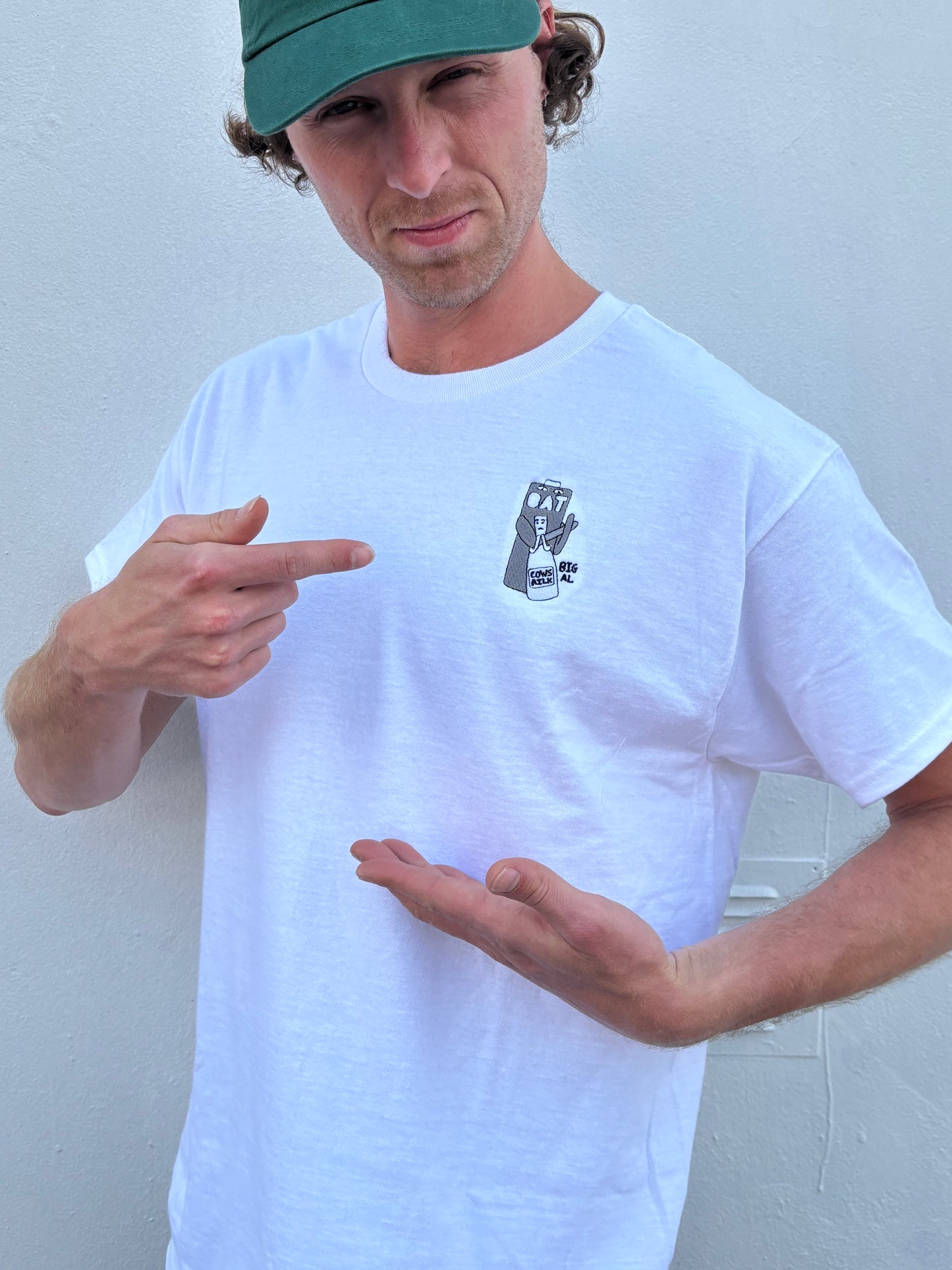 Oat Vs Milk Embroidered T-Shirt