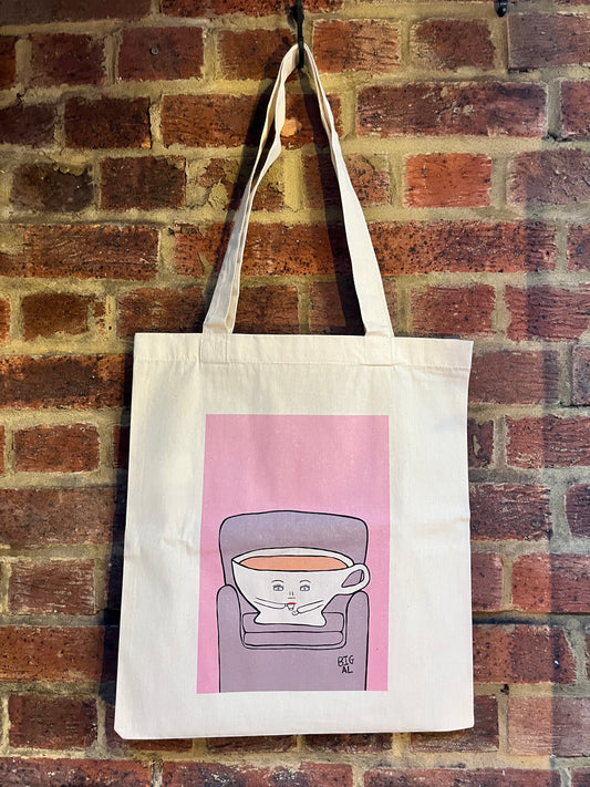 Cup of Tea having a Tea Tote Bag