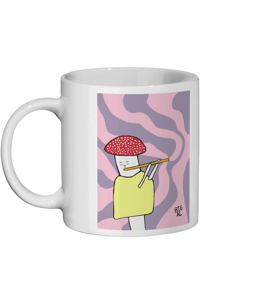 Mug Mushroom playing Flute