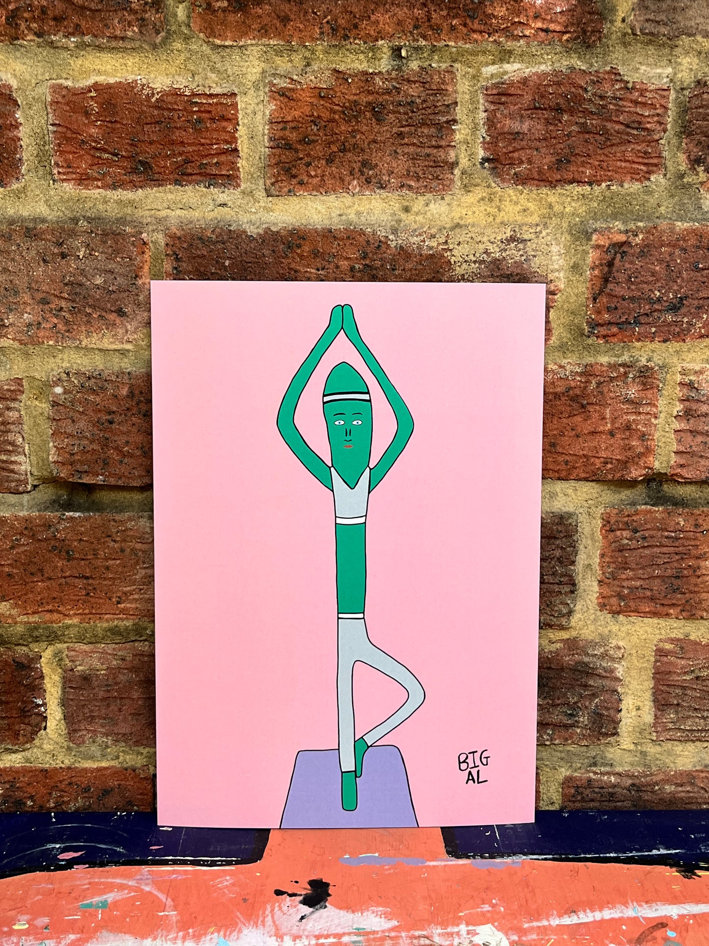 A4 Asparagus Yoga Print