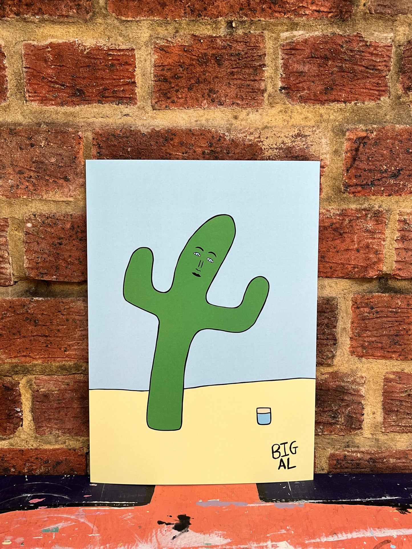 A4 The Cactus and The Water Print