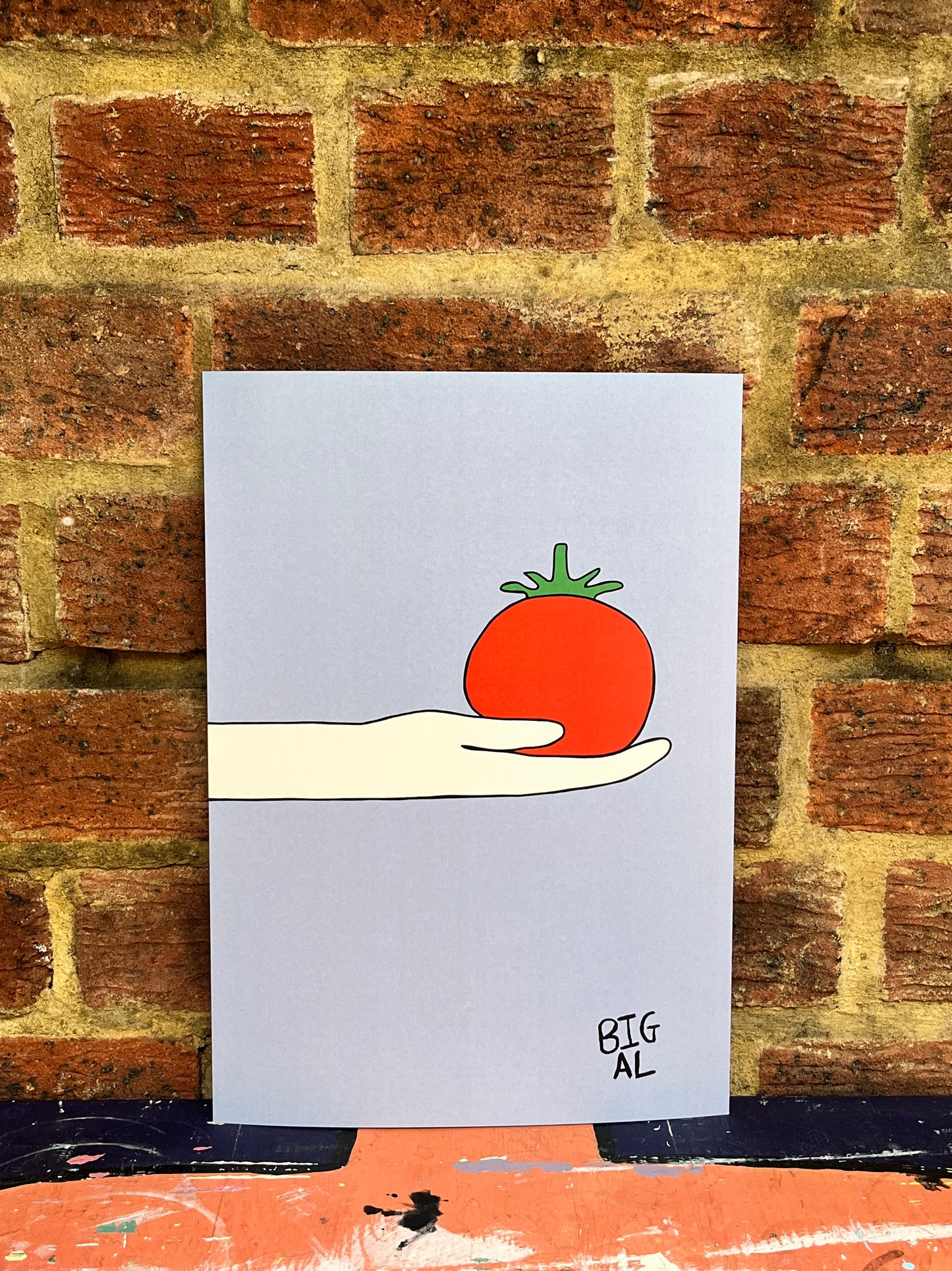 Hand Holding Tomato Print