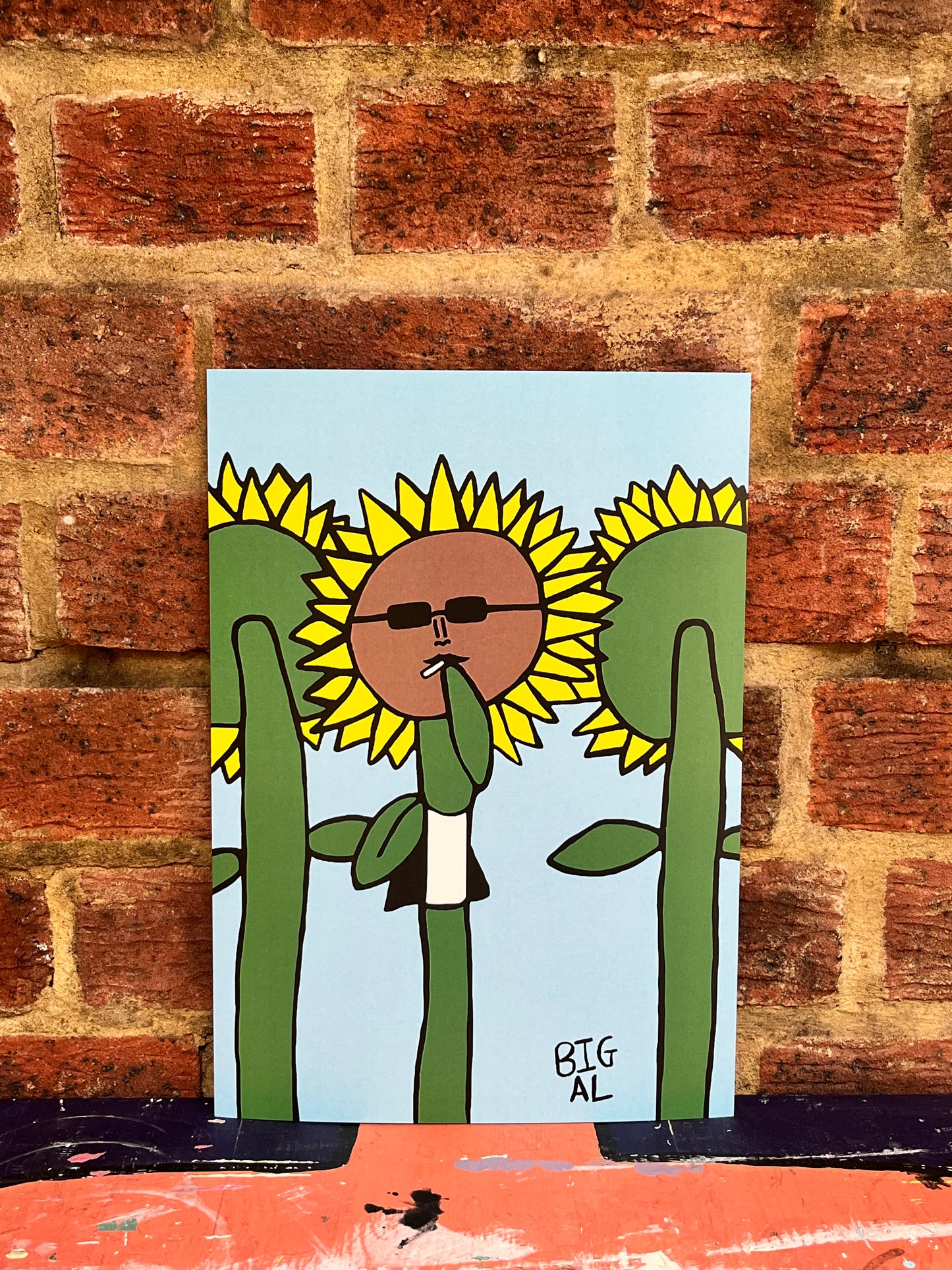 Rock n Roll Sunflower Print