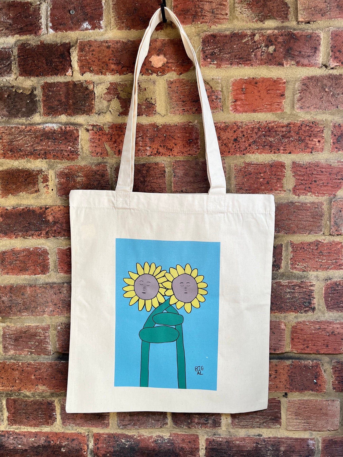 Sunflowers Hugging Tote Bag