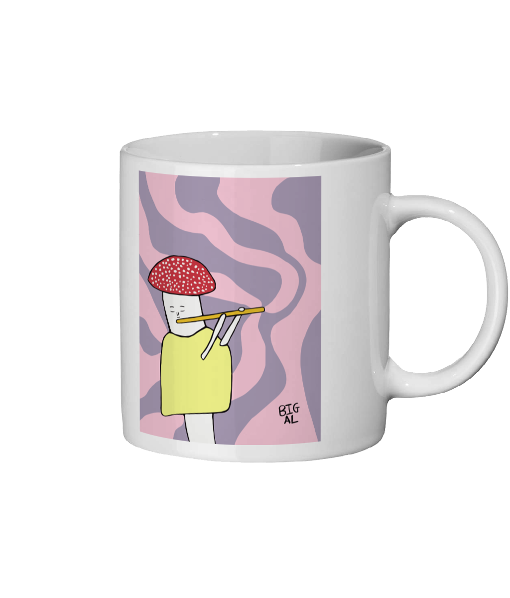 Mug Mushroom playing Flute