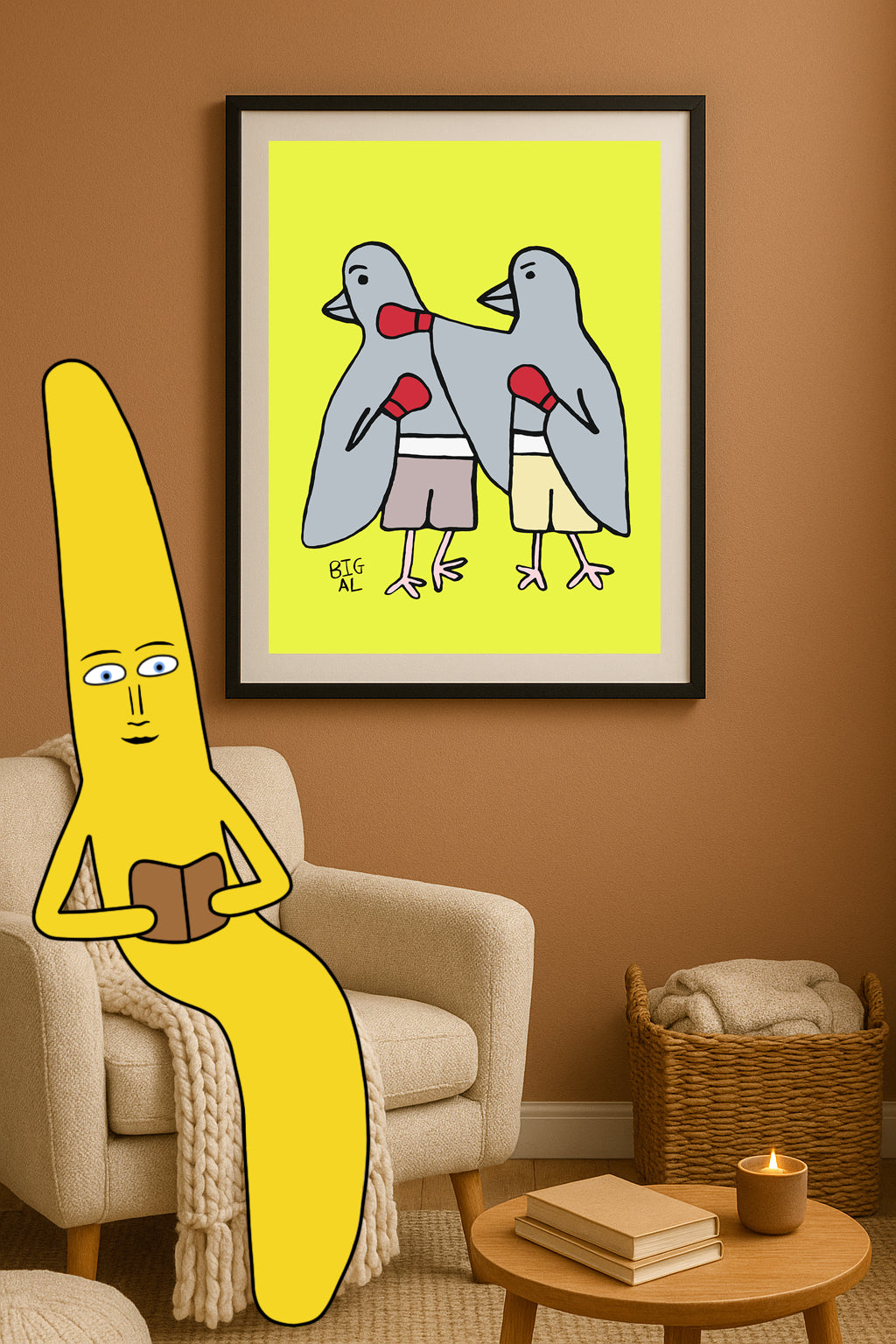 Pigeons Boxing