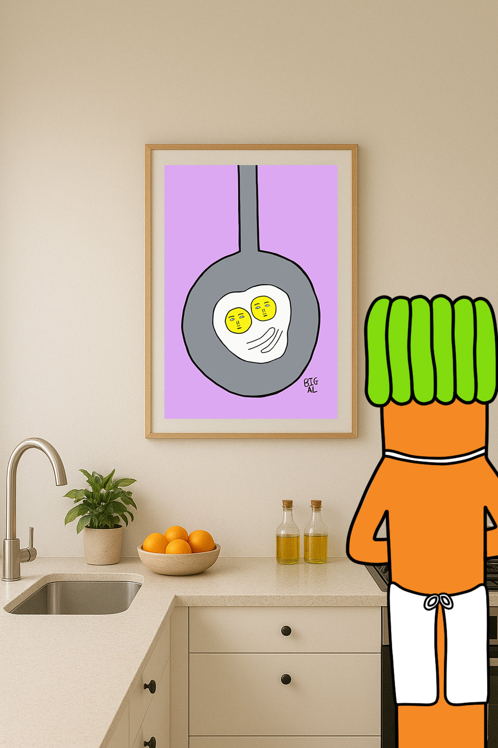 Eggs Hugging