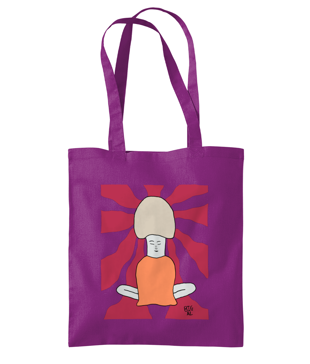 Mushroom Meditating Tote Bag